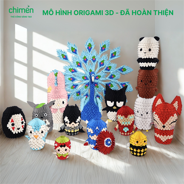 Origami cartoon thành phẩm