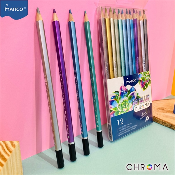 Vỉ chì màu Metallic Super premium Marco Chroma